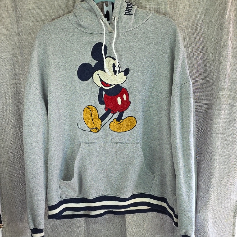 2022 Disney Parks Walt Disney World Mickey Sweatshirt Hoodie Gray Adult XL